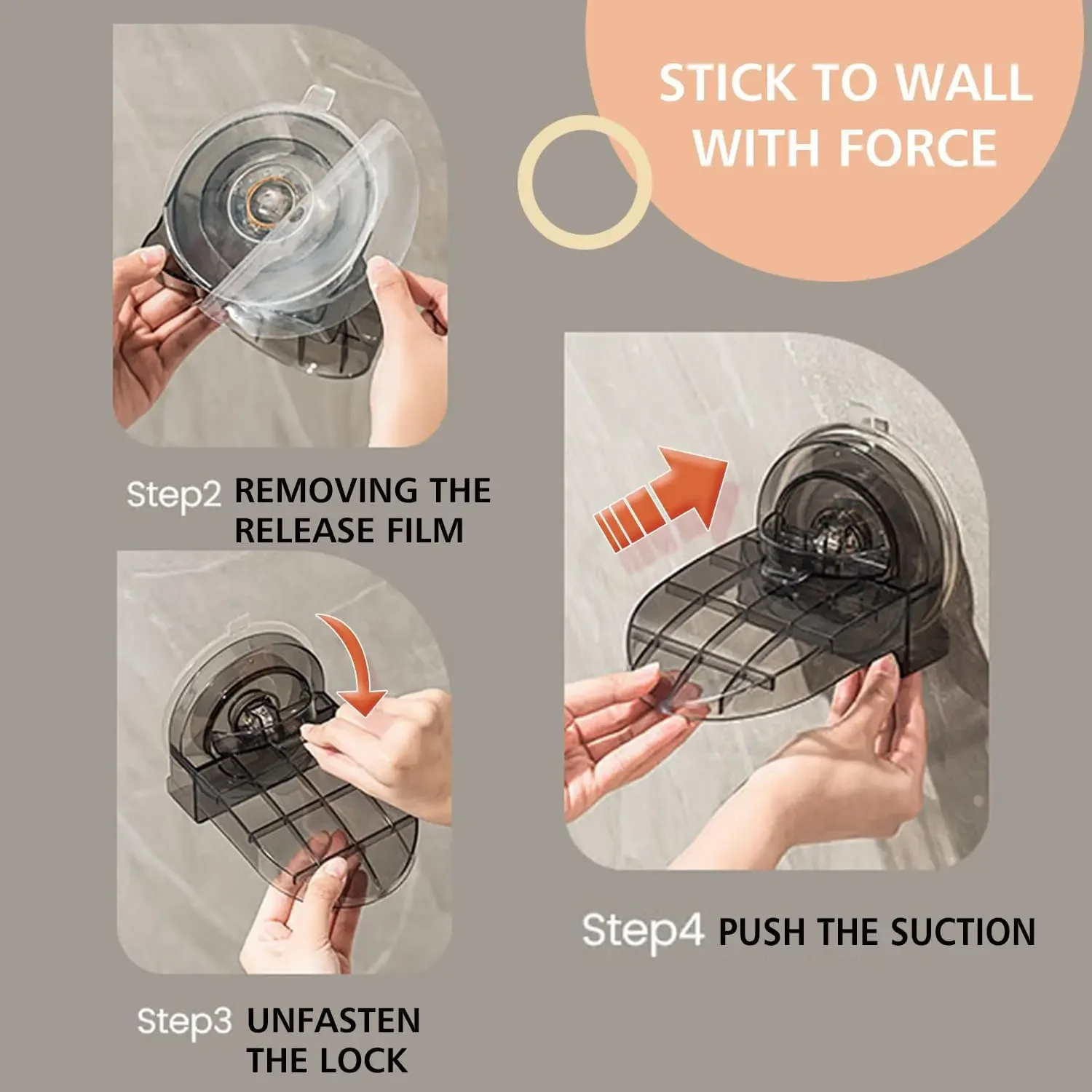 Shower Bathroom Footrest Shower FootRest Pedestal Pedal Wall Mounted Punch-free Shower Footstool Anti-slip - الصورة 5
