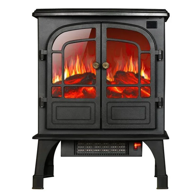 New Fashion European-style 3d Simulation Three-sided Flame Electric Fireplace Fast Heat Heater Household Bathroom Office Heater - الصورة 2