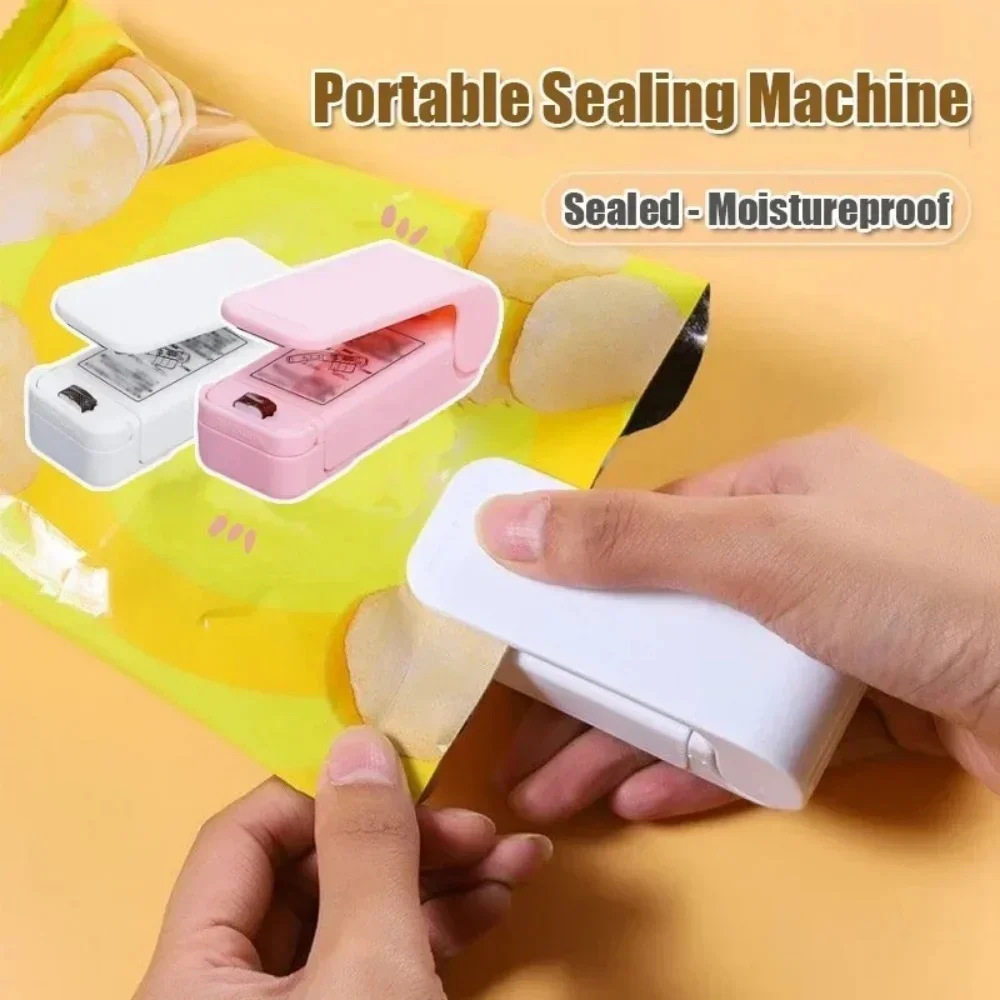 Mini Bag Seal Machine Snack Bag Clip Kitchen Handheld Food Sealer Easy-To-Use Portable Sealer Packaging Plastic Food Bag Closure