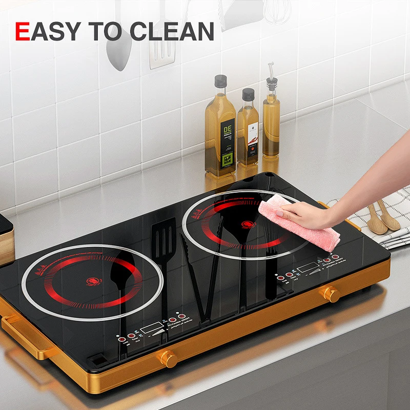 2200W High-power Induction Cooker Electric Ceramic Stove Hotpot Plate Noodle Cooking Furnace Tea Brewing Water Boiler Heater T04 - Image 2