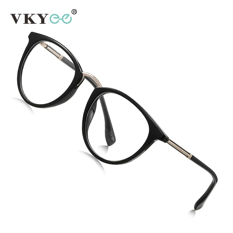 VICKY Simple Classic Stylish Round Frames Design Men's Anti-Blue Light Reading Glasses Women Customizable Prescription LS241