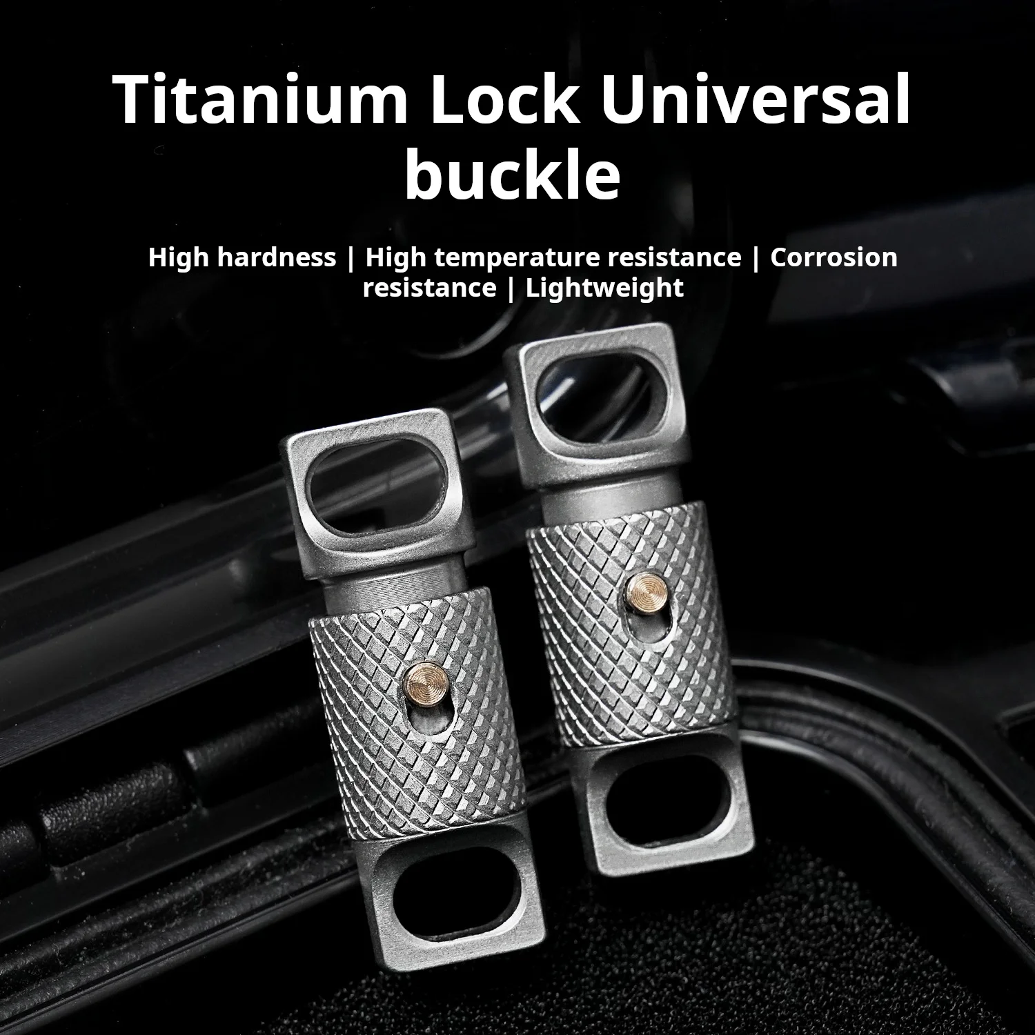 1PC Titanium Alloy Key Ring With Lock Position Universal Clip Car Key Quick Clip Mini Universal Rotating Ring Clip - الصورة 2