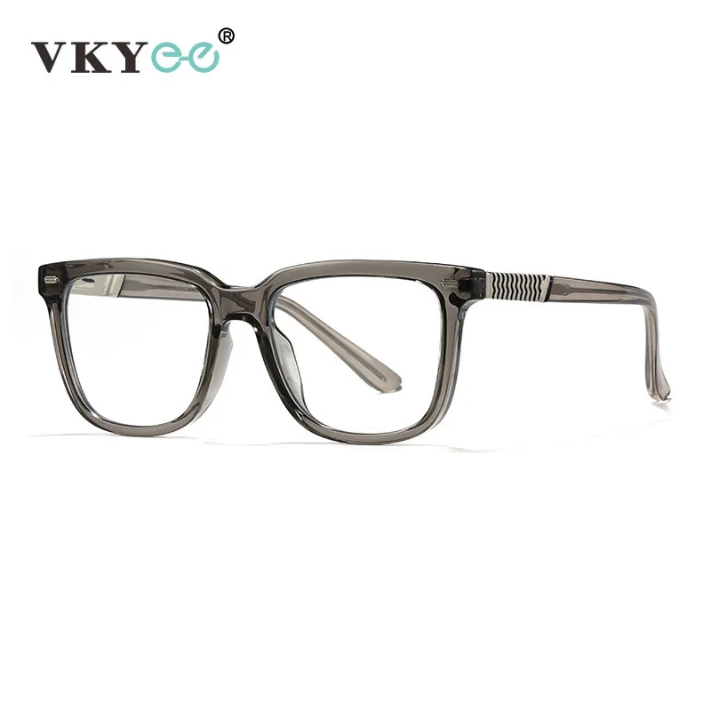 VICKY New Simple Retro Geometric Square Design Men's Anti-blue Light Reading Glasses Can Be Customized Prescription 60030 - الصورة 5