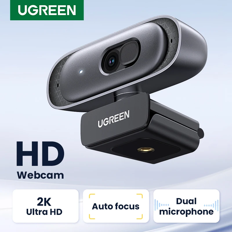 【RU】UGREEN USB 2K HD Mini For WebDual Microphones for Youtube Zoom Video Calling 2K USB
