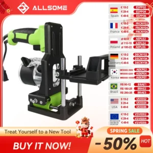 Allsome Mortise Jig Woodworking Slotting Locator Compact Router Attachment Router Edge Guide Trimming Machine