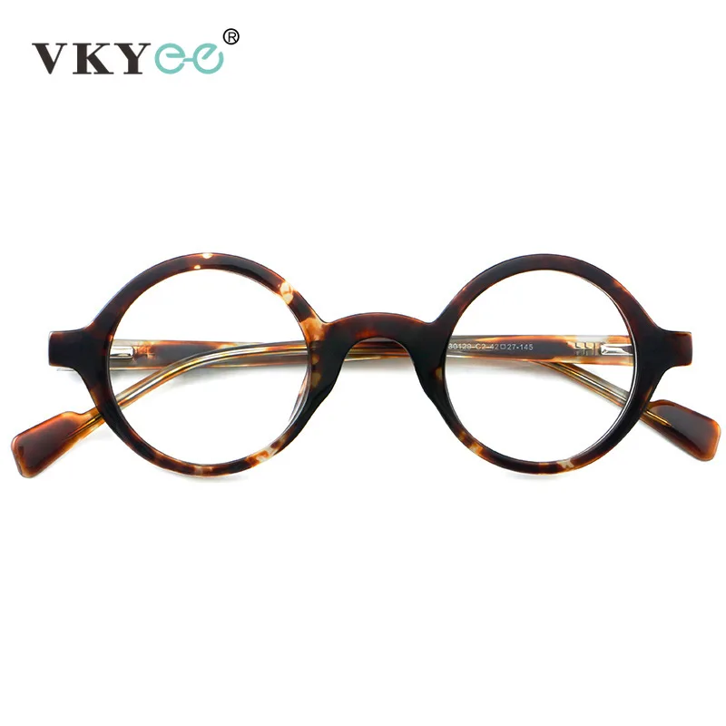VICKY Fashion New Geometric Round Vintage Small Frame Design Reading Anti Blue Light Glasses Customizable Prescription 30129 - الصورة 5