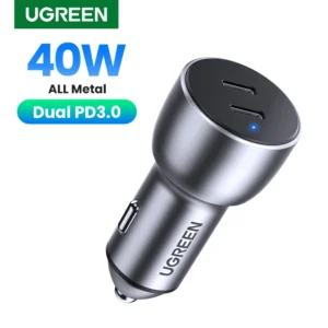Ugreen 36W Quick Charge 4.0 3.0 QC USB Car Charger for Xiaomi QC4.0 QC3.0 Type C PD Car Charging for iPhone 17 16 15 PD Charger
