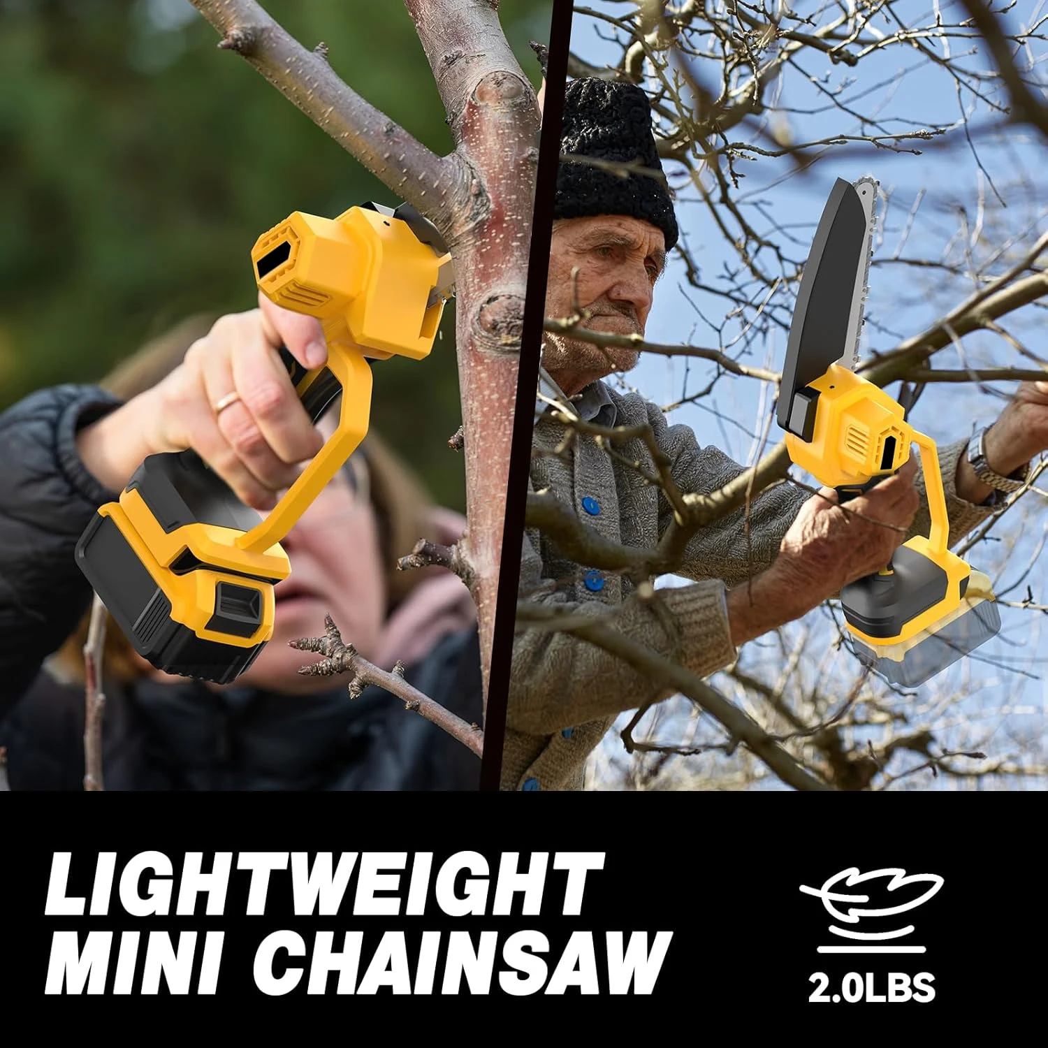 6 inch Cordless Brushless Chainsaw For Dewalt 20V Battery Handheld Electric Chainsaw For Tree, Garden for Makita 18V Battery - الصورة 6