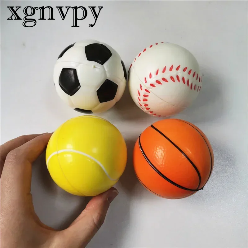 xgnvpy Squeeze Ball Toy Football Basketball Baseball Tennis Soft Slow Rising Squishy Stress Relief Antistress Novelty Gag Gift