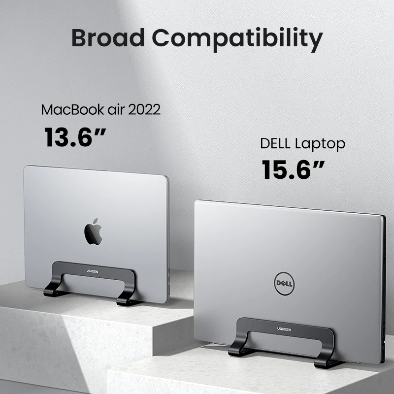 UGREEN Vertical Laptop Stand For MacBook Pro Aluminum Portable Notebook Stand Laptop Support MacBook Air Pro Tablet Phone Stand - الصورة 5