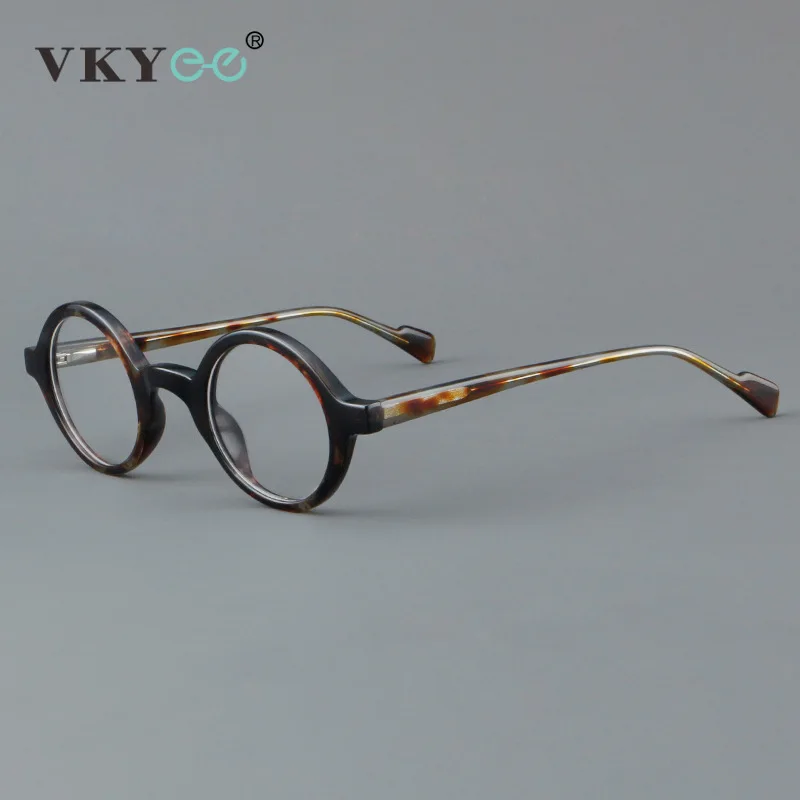 VICKY Fashion New Geometric Round Vintage Small Frame Design Reading Anti Blue Light Glasses Customizable Prescription 30129 - الصورة 3