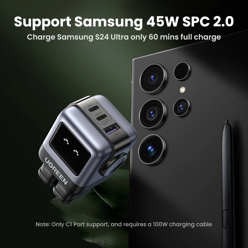 【US Plug】UGREEN 65W 30W GaN Charger Robot Design PD3.0 Fast Charger QC4.0 3.0 PPS for iPhone 17 16 15 Pro Macbook Laptop Table - Image 6