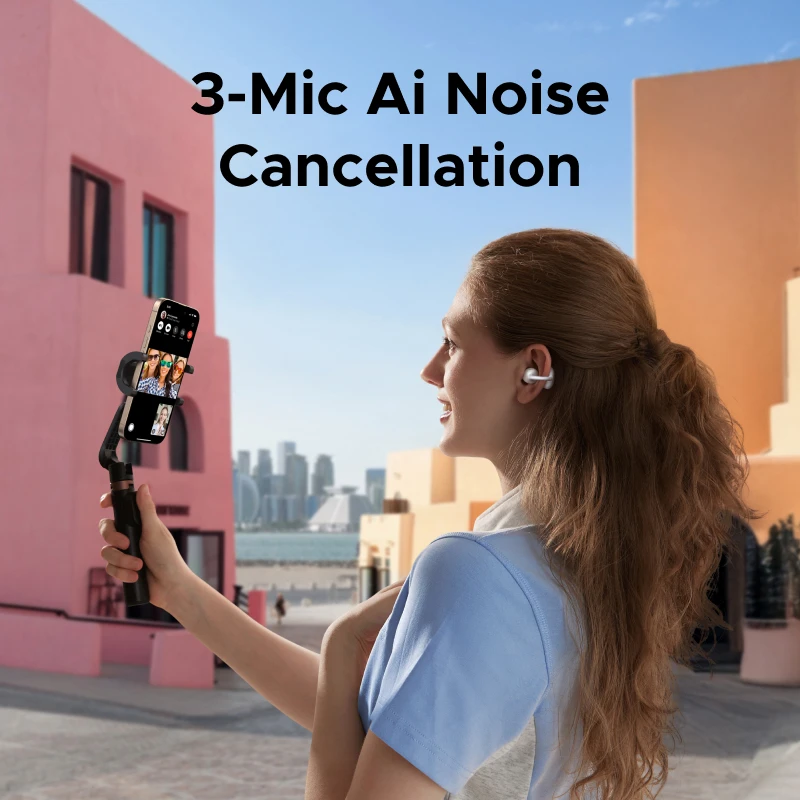 Open Ear Wireless Headphones 35hours Playtime Bluetooth Earphones ANC Active Noise Cancellation - الصورة 6
