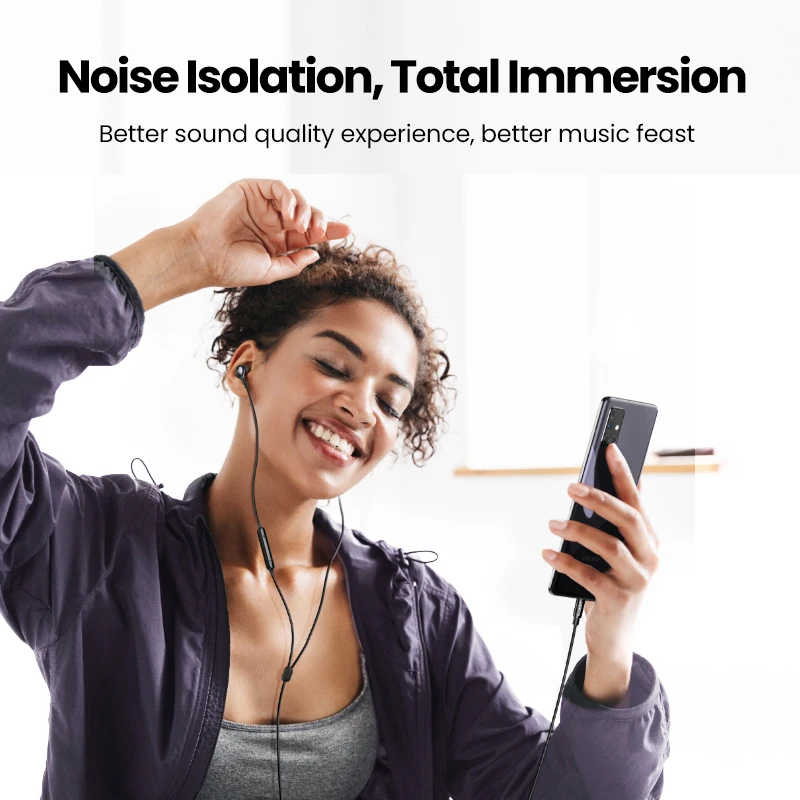 UGREEN Wired Earphone With Microphone In Ear 3.5mm Noise Cancelling USB Type C Lightning Earphones For iPhone 15 Pro Max Xiaomi - الصورة 3