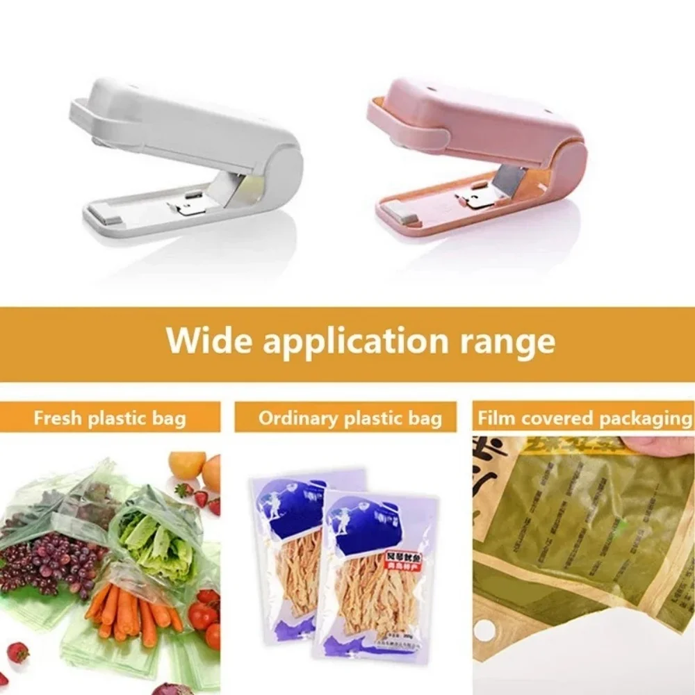 Mini Bag Seal Machine Snack Bag Clip Kitchen Handheld Food Sealer Easy-To-Use Portable Sealer Packaging Plastic Food Bag Closure - الصورة 5