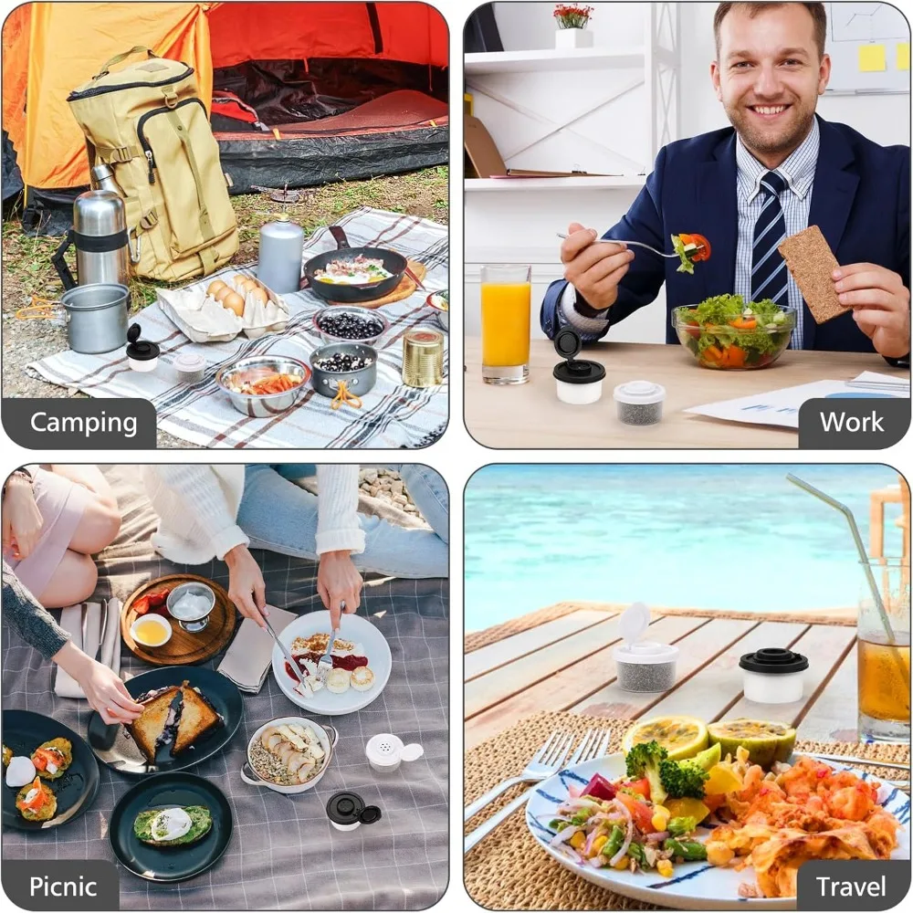 New Kitchen Salt and Pepper Spice Shaker Mini Dustproof Spice Container Plastic Insect-proof Seasoning Jar Salt Pepper Sugar - الصورة 4
