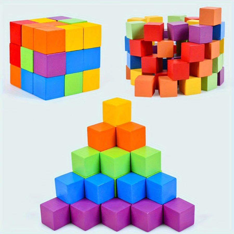 Wooden Two-Player Battle Blocks Concentration And Logic Training Interactive Board Game Puzzle Space Three-Dimensional - الصورة 3
