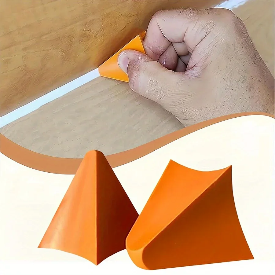 2Pcs Silicone Caulk Finishing Tools Seam Tools,Reusable Seals Smoothing Applicator,Triangular Design for Precision Application - الصورة 4