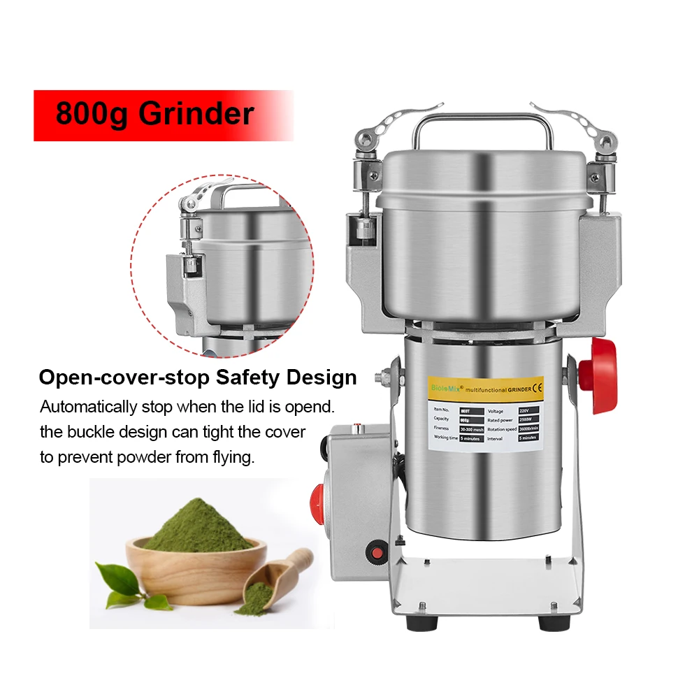700g Swing Type Electric Grains Herbal Spices Powder,Dry Food Miller,High Speed,ELEKCHEF by Biolomix Display Coffee Grinder - الصورة 3