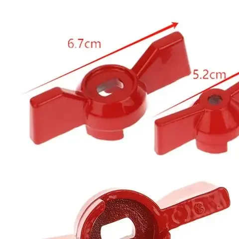2Pcs Aluminum Handle Valve Handle Ball Valve Handle Wrench Red Butterfly Handle Accessories - الصورة 5