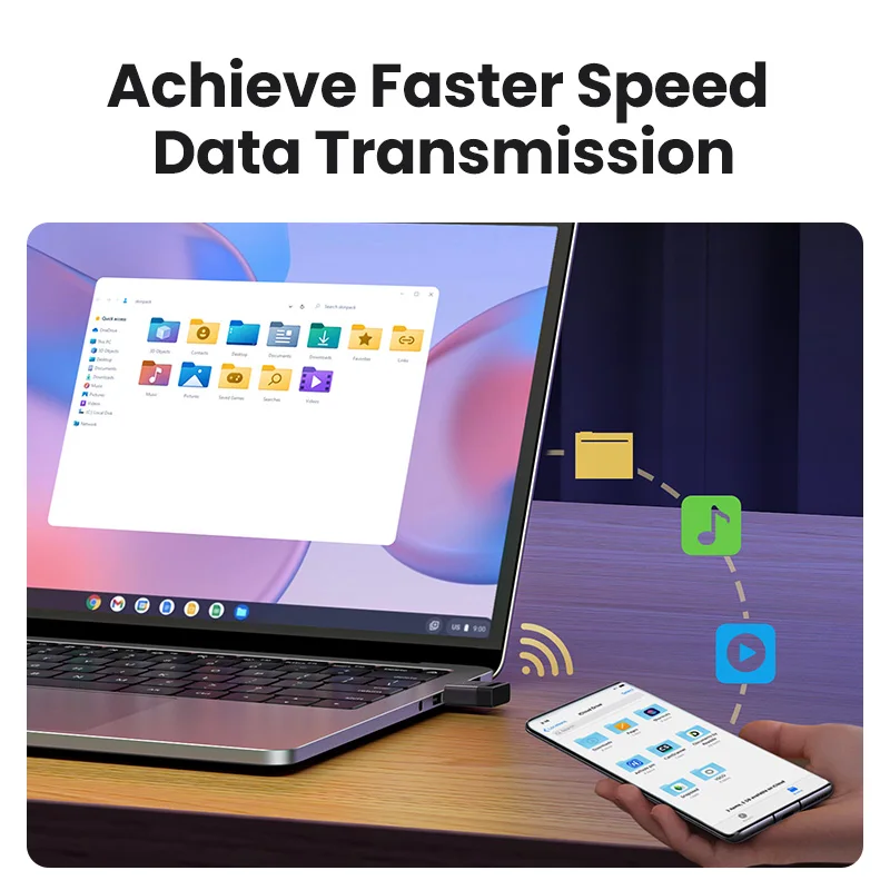 UGREEN USB Bluetooth Adapter Bluetooth Dongle 5.4 6.0 for PC Bluetooth Receiver & Transmitter for Bluetooth Keyboard/Mouse - الصورة 6