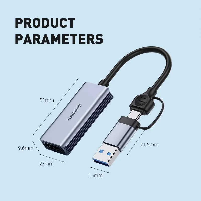 Hagibis USB 3.0 Video Capture Card HDMI-compatible to USB/Type-c Game Grabber Record Ms2130 for Switch Xbox PS4/5 Live Broadcast - الصورة 6