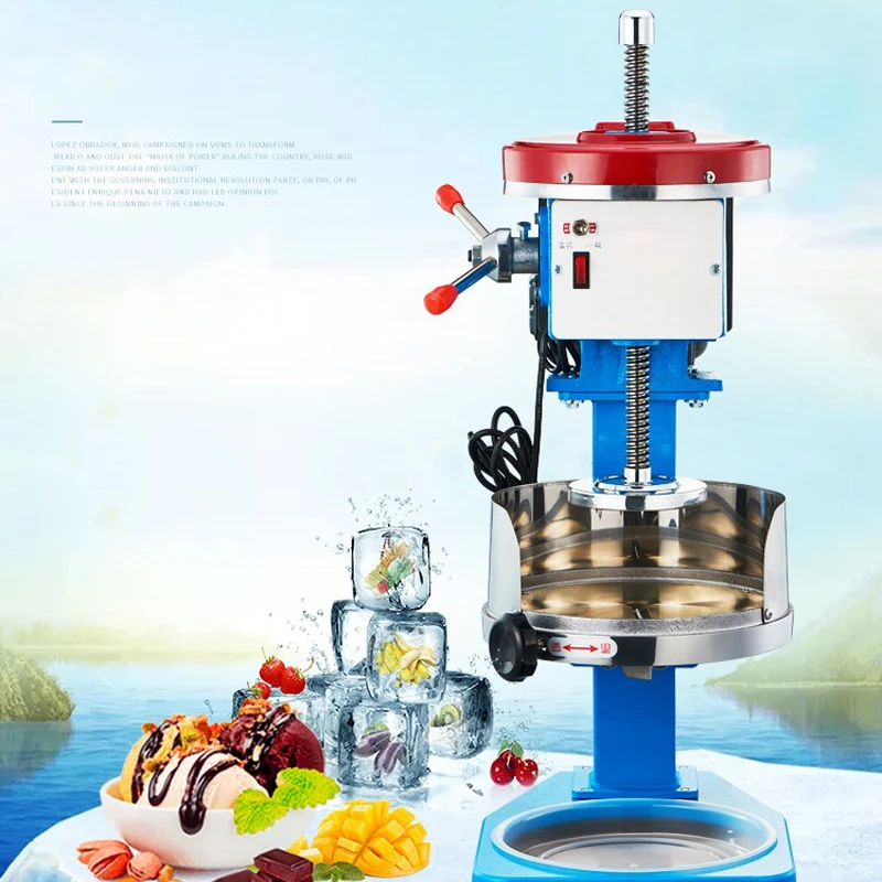 Dual-purpose Snowflake Ice Machine, Sand Ice Machine, Electric Ice Crusher, Commercial Copper Plate Shaving Ice Machine - الصورة 5