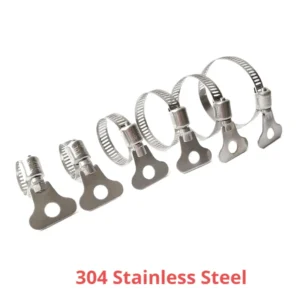 2/5/10PCS 304 Stainless Steel Hose Clamp Tool Accessories Adjustable Water Pipe Fixing American Buckle With Handle Hose Clamp