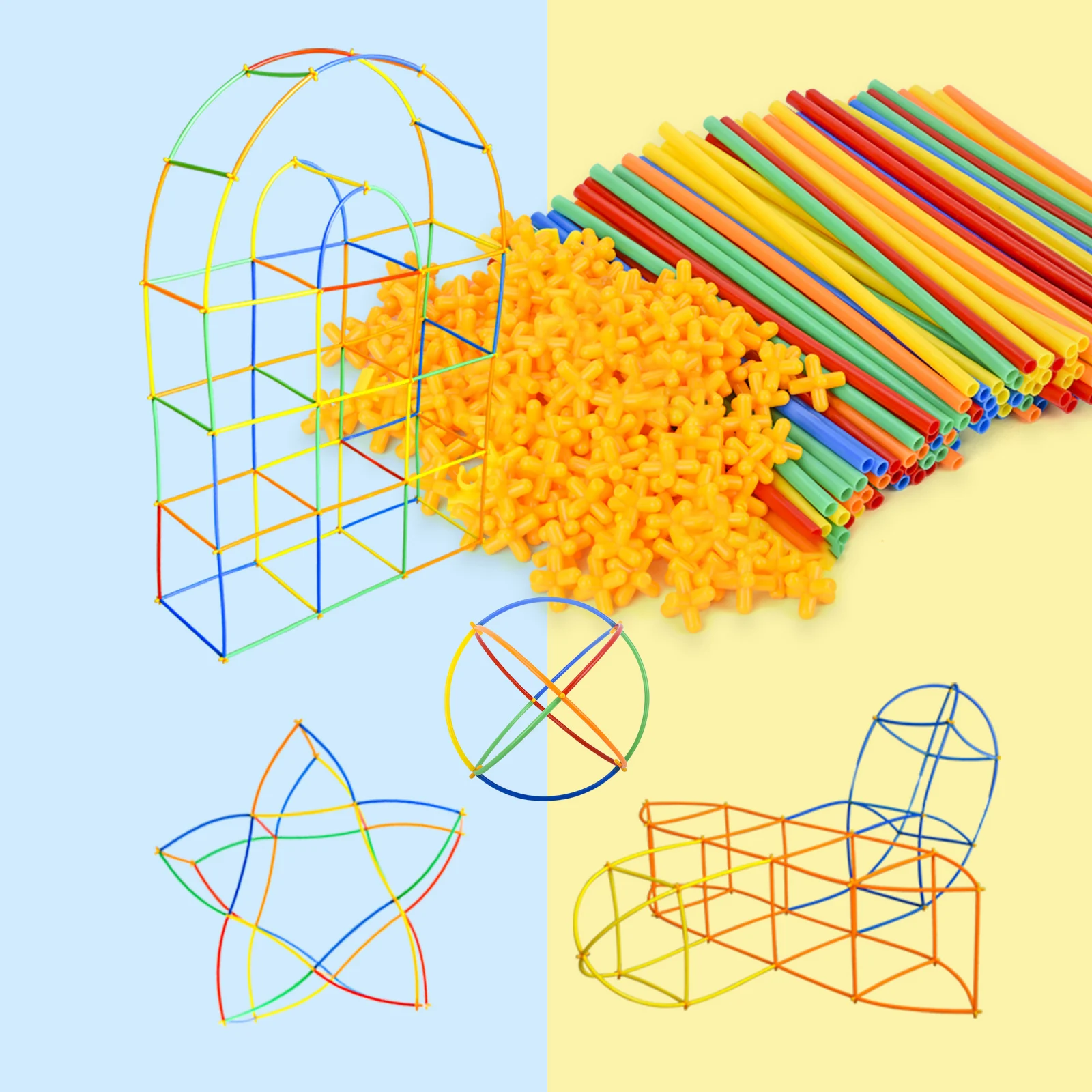 Yiqu Soft Straw Magic Smart Stick Building Block Construction Puzzle Diy Home School Children'S Toy Construction Puzzle Hallowee - الصورة 6