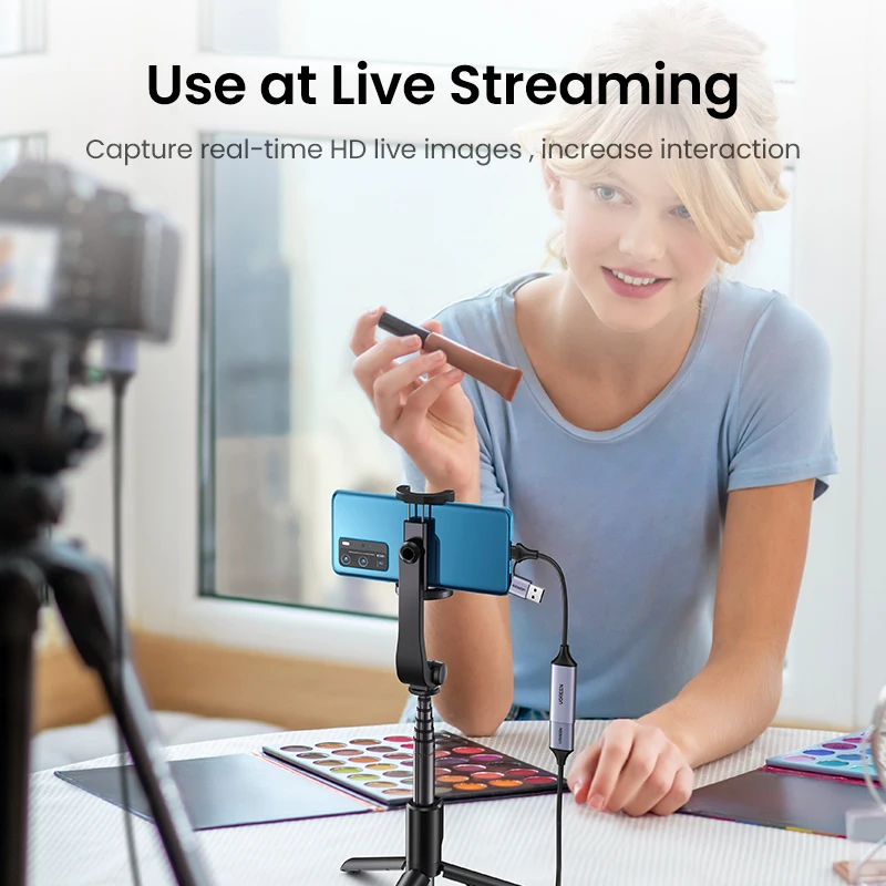 【NEW-IN】UGREEN Video Capture Card 4K HDMI to USB/USB-C HDMI Video Grabber Box for PC Computer Camera Live Stream Record Meeting - الصورة 2