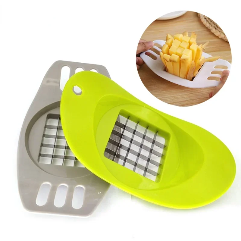 Stainless Steel Potato Cutter Vegetable Fruit Slicer Chopper Chipper Kitchen Accessories Tools Baking Potato Home Gadget Tools - الصورة 5