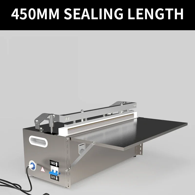 Electric Sealing Machine Pedal Packaging 450/600 Automatic Continuous Plastic Film Aluminum Foil Bag Plastic Commercial Sealer - Image 4
