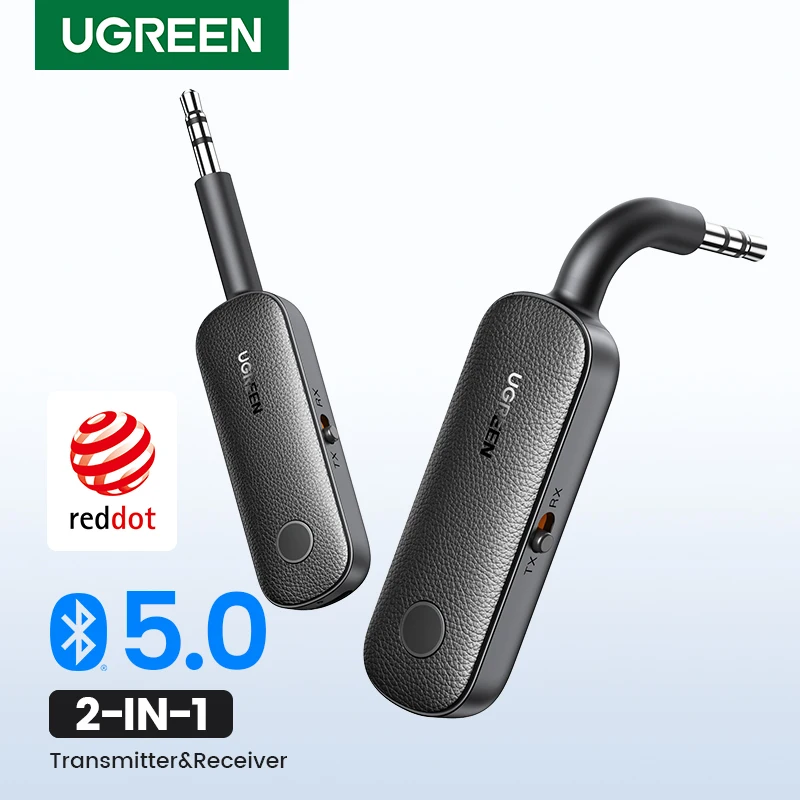 【RU】UGREEN 2-in-1 Bluetooth adapter AUX 5.0 3.5mm for Earphones TV Car Audio