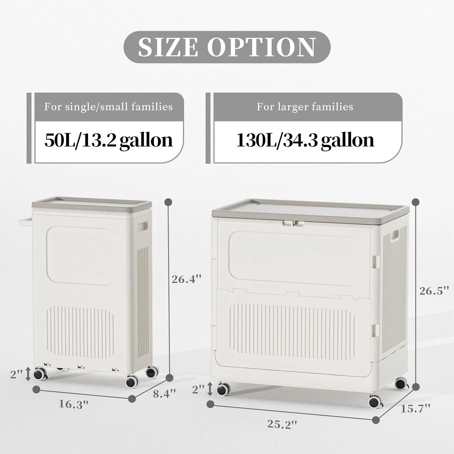 سلة غسيل بلاستيكية ثقيلة مع غطاء - الصورة 4