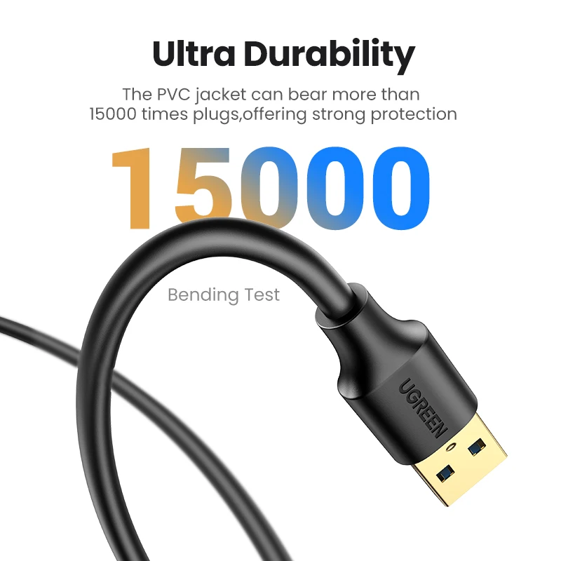 UGREEN USB Extension Cable USB 3.0 Cable for Smart Laptop PC TV Xbox One SSD USB 3.0 2.0 Extender Cord Mini Fast Speed Cable - Image 5