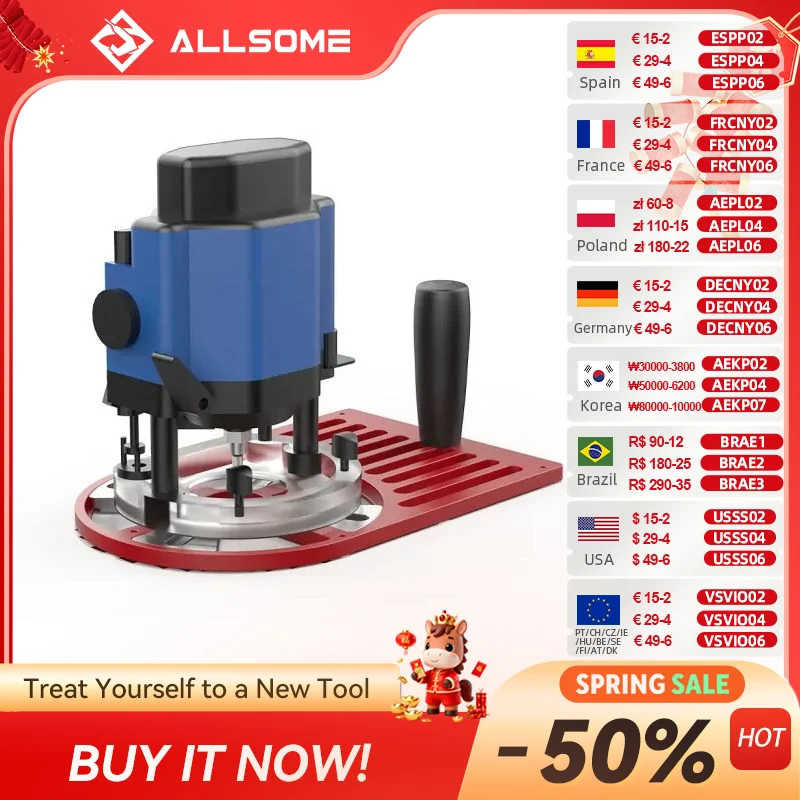 Allsome Trimming Machine Workbench Base Adjustable Slider High-Quality Aluminum Alloy Lightweight 65mm to 132mm Compatibility