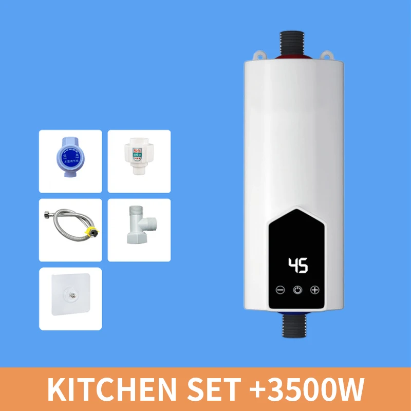 5500W Kitchen Bathroom Instantaneous Electric Water Faucet Heater Instant Tankless Hot Water Tap Heating Machine Shower 110V - Image 6
