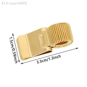 【CCA13】Metal Pen Clip With Spring Creative Gold Retro Spring Clip Student Pen Clip For Notebooks School