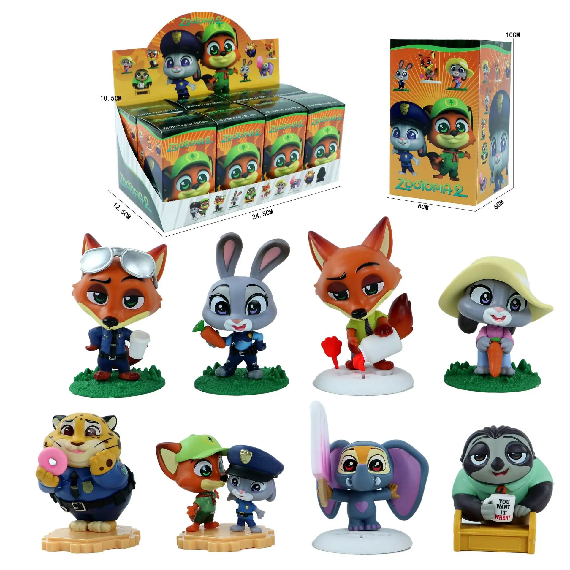 SK HOT 8 Crazy Animals Blind Box Figures Nick & Judy Plush Toys Trendy Collectibles Desk Ornaments Kids Gifts & Toys - Image 4