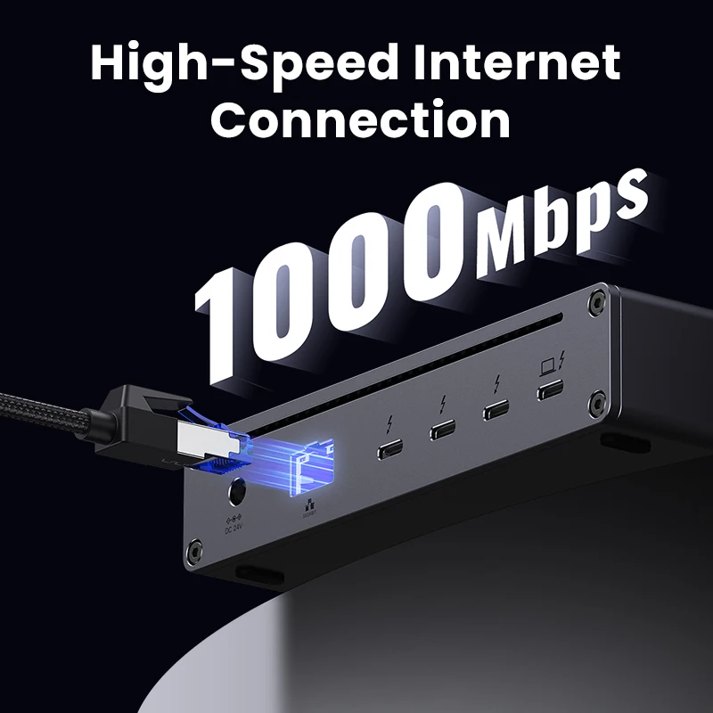UGREEN 8-in-1 Docking Station 8K30Hz Thunderbolt 4 40Gbps Dock USB3.2 Gen2 10Gbps with EU Adapter for MacBook Laptops PC USB HUB - الصورة 4