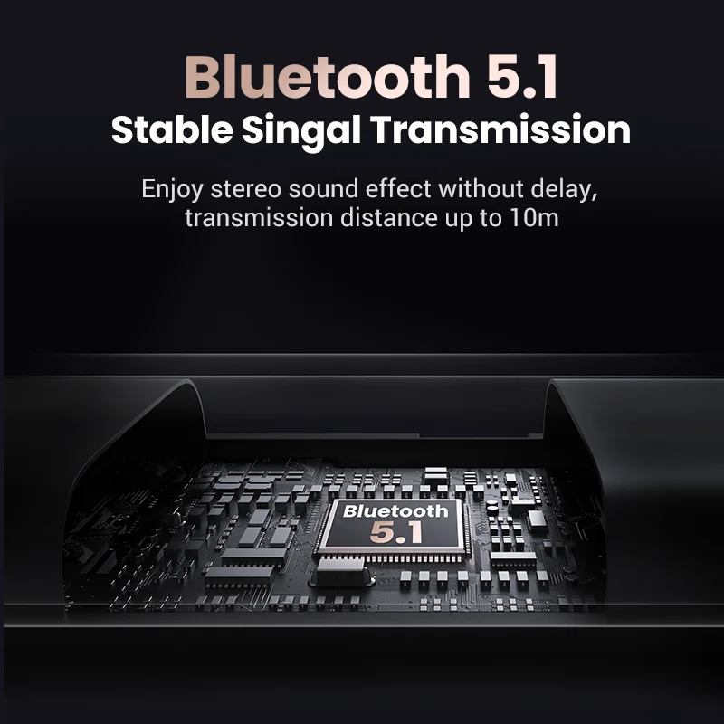 UGREEN 2 in 1 Bluetooth Car Adapter Bluetooth 5.1 Stereo Transmitter Receiver Wireless 3.5mm Aux Jack Adapter Car Kit Mic - الصورة 2