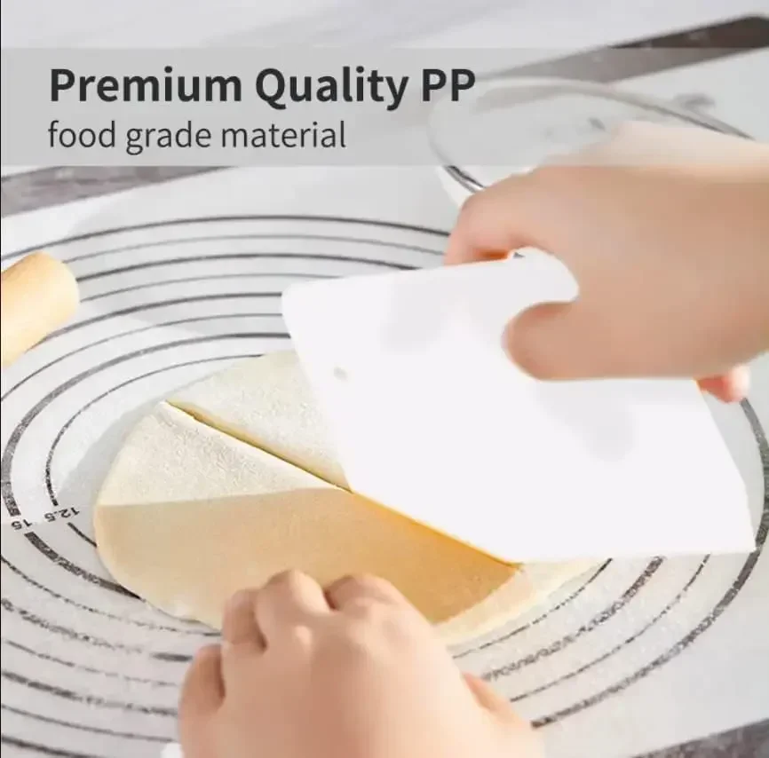 Multipurpose Dough Cutter Bowl Scraper for Bread Dough Fondant Cake Cream Spatula DIY Pastry Cutters Scrapers Kitchen Baking Kit - الصورة 3