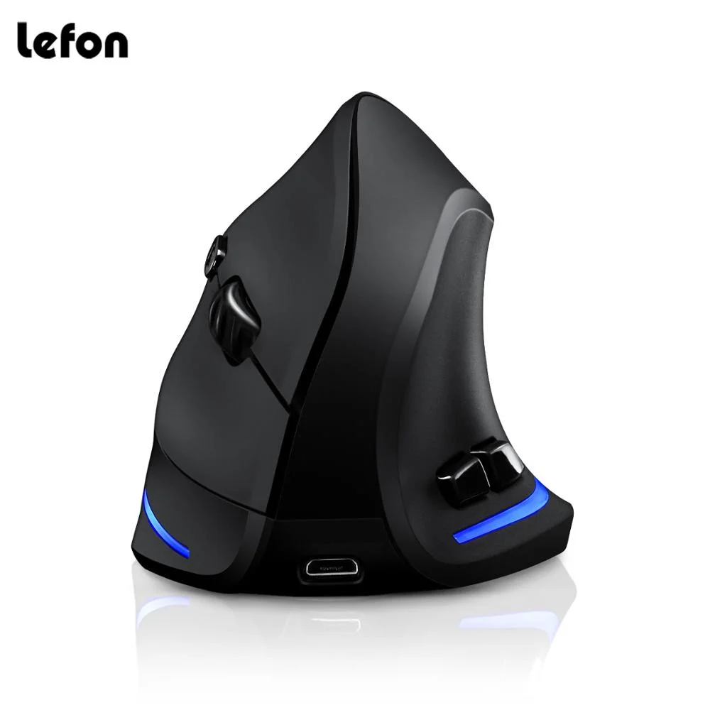 Lefon F35 Wireless Mouse Vertical Rechargeable Ergonomic Mouse 2400 DPI Optical Gaming Mice for Gamer Computer Laptop PC Mac IOS
