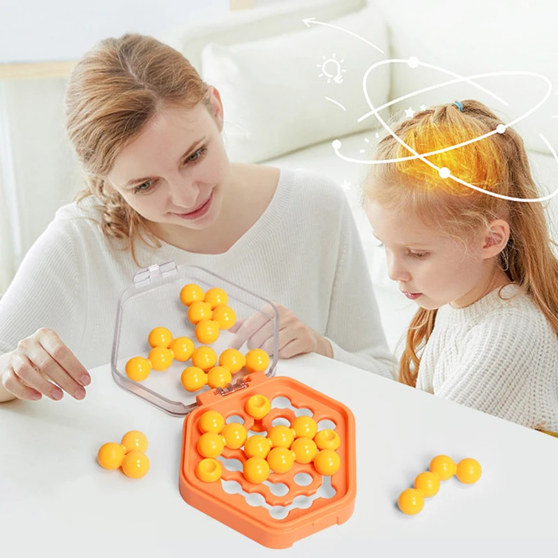 Mini Pocket Montessori Puzzle Toys Beads Game IQ Board Game Children's Spatial Logical Thinking Training Kid Education Toys Gift - الصورة 2
