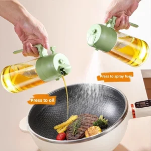 Picnic Tool 2 In 1 Glass Oil Spray Bottle With Pour Spout Nozzle Olive Dispenser Dual-purpose Camping Bbq Baking Soy Sauce Oven