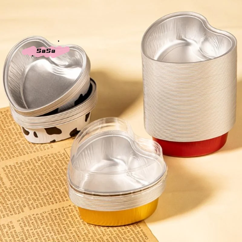 Mini Non-Stick Cake Cup Aluminum Foil Cupcake Wrappers Baking Cups Cases Muffin Boxes for Pudding Dessert Kitchen Tools