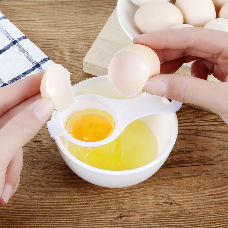 1PC Egg Yolk Separator Divider White Plastic Convenient Household Eggs Tool Cooking Baking Tool Kitchen Accessories Dropshipping - الصورة 2