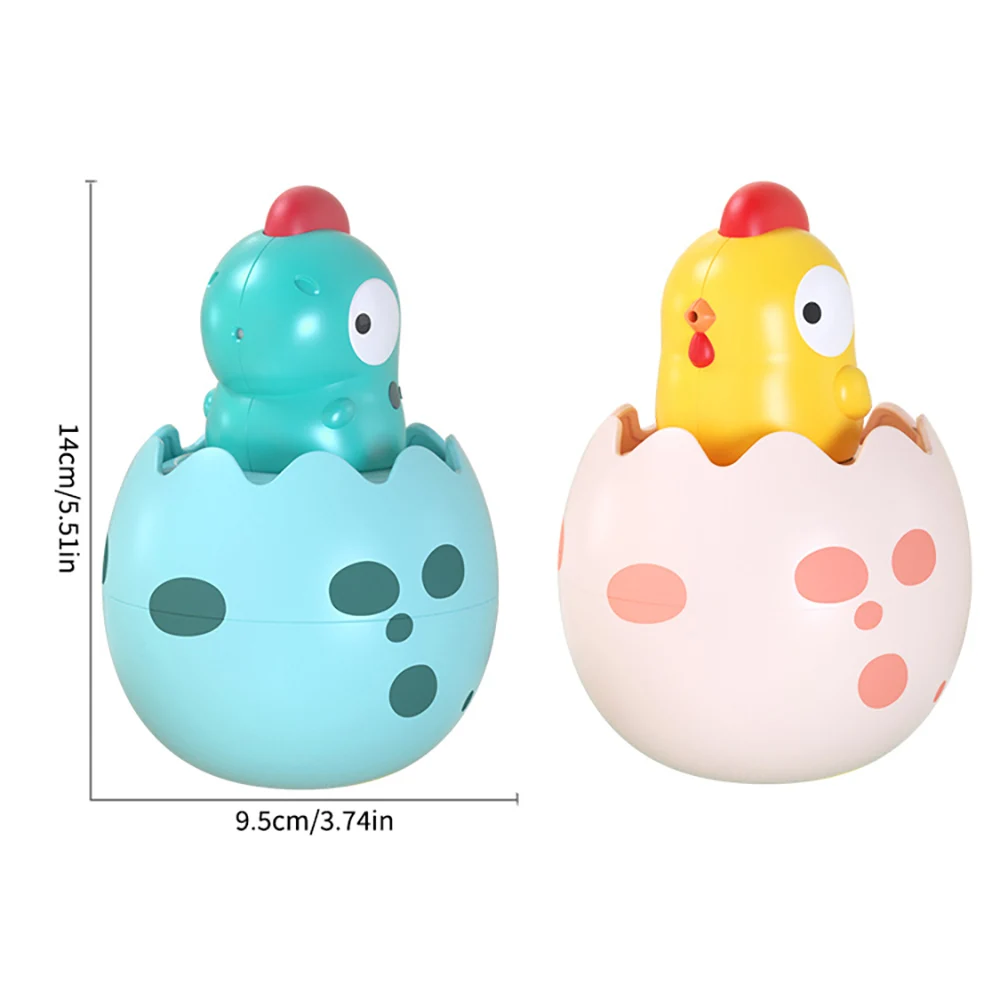 Baby bath Toys Small Yellow Duck Rain Spray Eggs Baby Children Bathroom Water Play Shower Boys and Girls Dinosaur Eggshells - الصورة 6