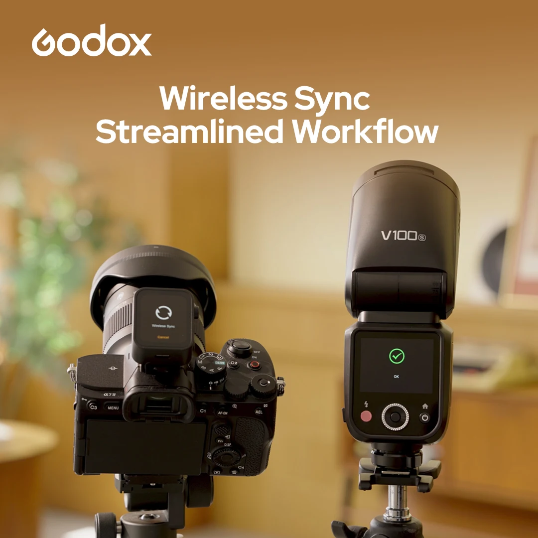 Godox V100 C/N/S/F/O TTL Li-ion Round Head On-Camera Flash 100Ws Beyond Limits V100S V100C-V100N V100F V100O - الصورة 2