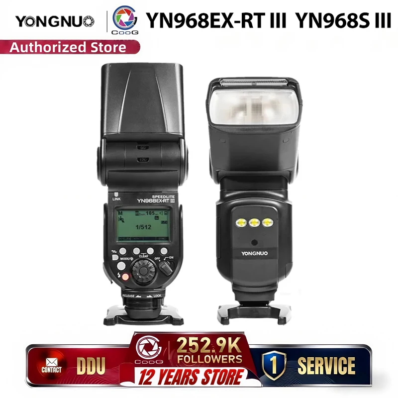 YONGNUO YN968EX-RT III C / YN968S III Wireless Flash Speedlite HHS ETTL 1/8000 2.4G Equipped with LED For for for for Canon➧f